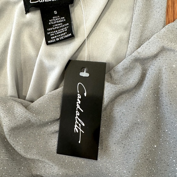 Women’s small gray formal dress, NWT - excellent condition - Picture 3 of 4